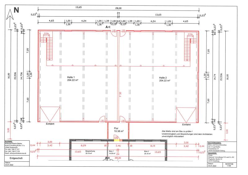 ~ Neubau ~ Lagerhalle 420m² ~ teilbar ~ Büros ~ direkt an der A7 ~ 